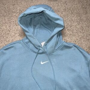 Nike Hoodie Men's M Teal Sportswear Club Tech Fleece Center Swoosh Sweatshirt
